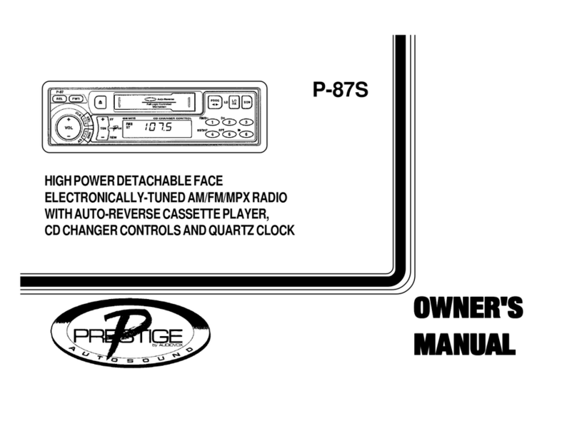 Audiovox Prestige P-87S User manual