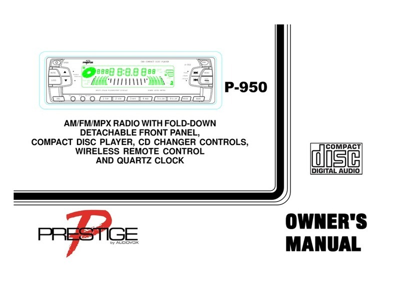 Audiovox Prestige P-950 User manual