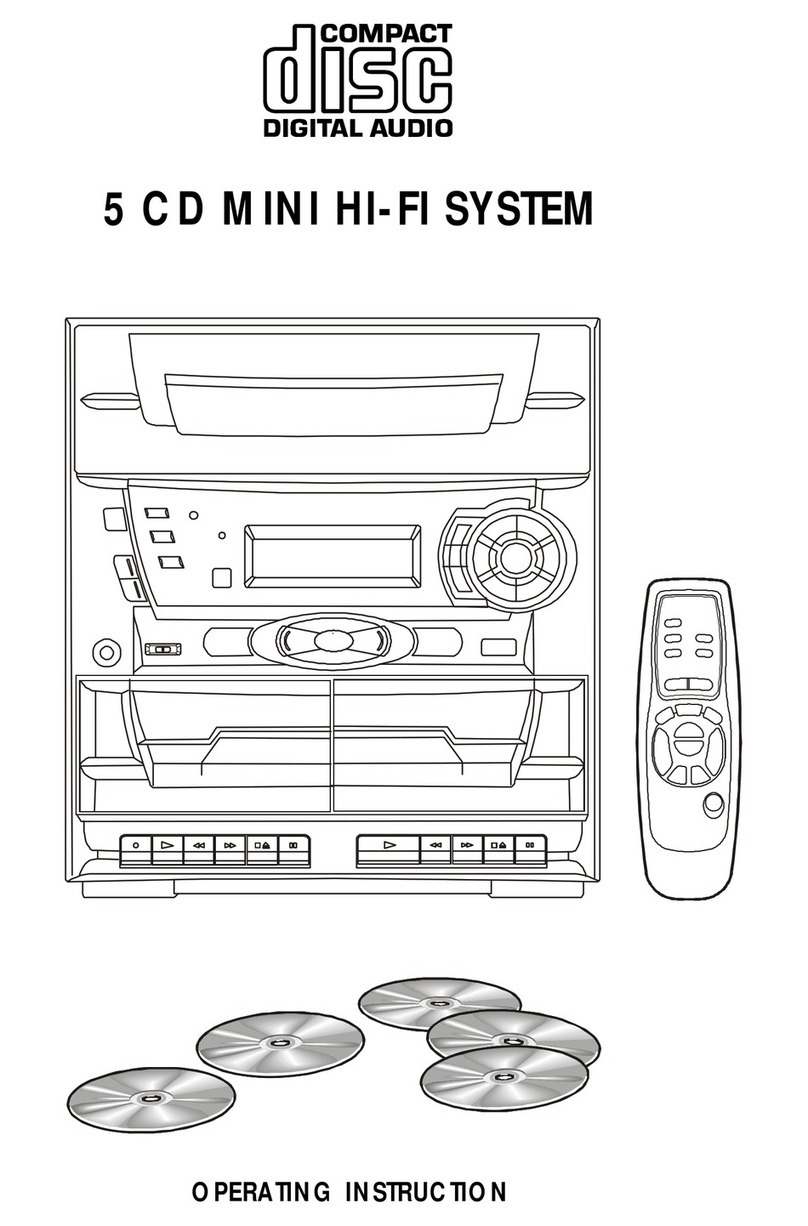 Audiovox Mini Hi-Fi System User manual