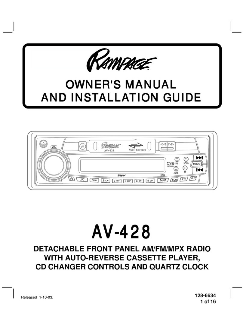 Audiovox AV-428V Programming manual
