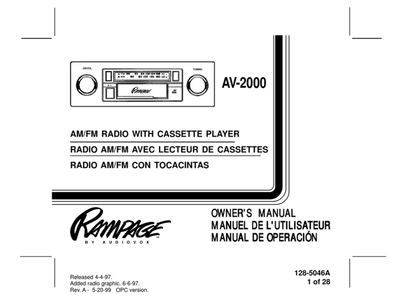 Audiovox Rampage AV-2000 User manual