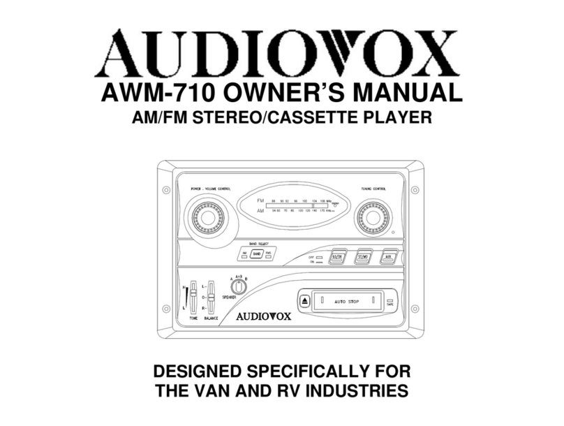 Audiovox AWM-710 User manual
