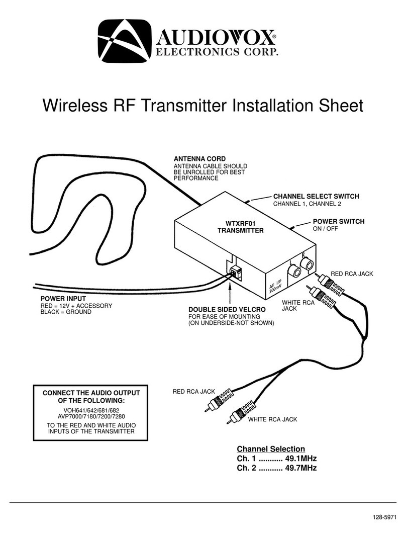 Audiovox 128-5971 Assembly instructions Audiovox 128-5971 Assembly instructions