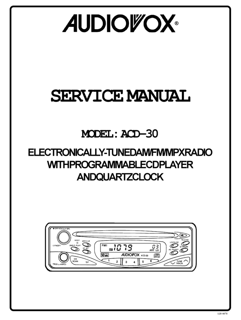 Audiovox ACD-30 User manual