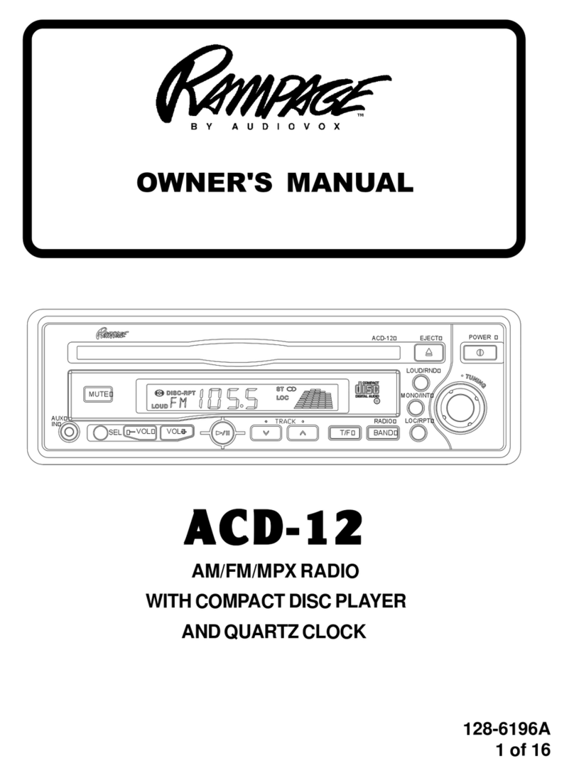 Audiovox Rampage ACD-12 User manual