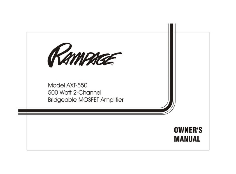 Audiovox AXT-550 - Rampage Amplifier owner's manual