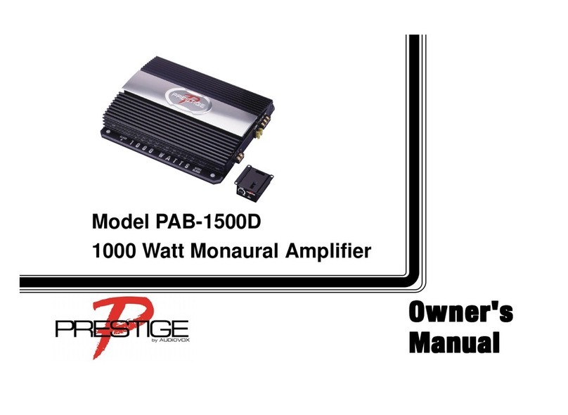 Audiovox Prestige PAB-1500D User manual