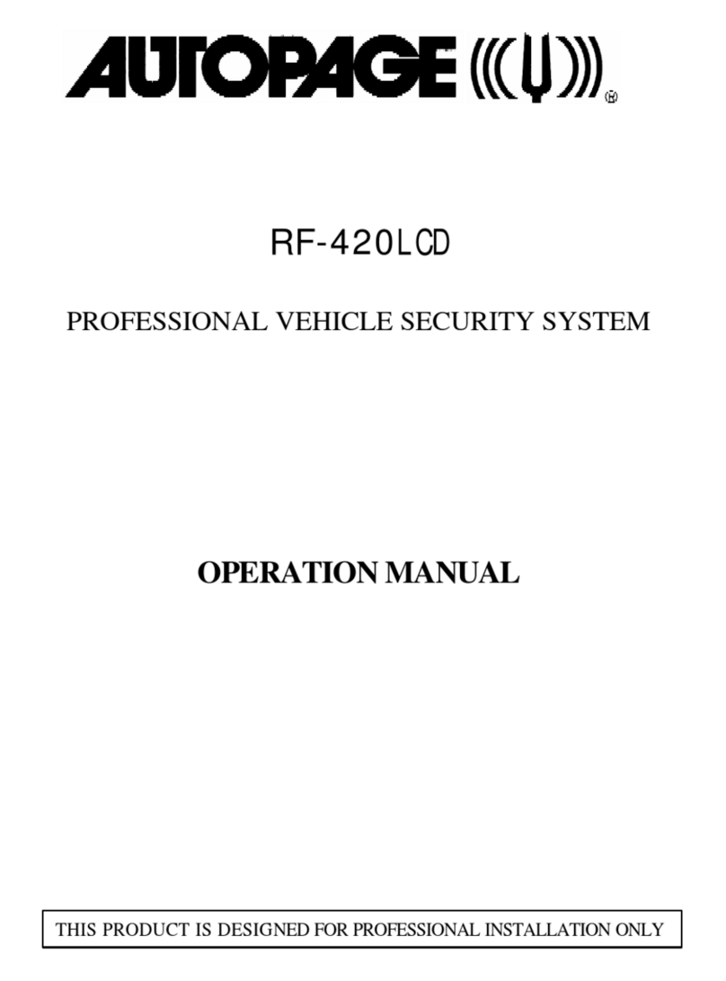 Auto Page Professional Vehicle Security System... Operation manual