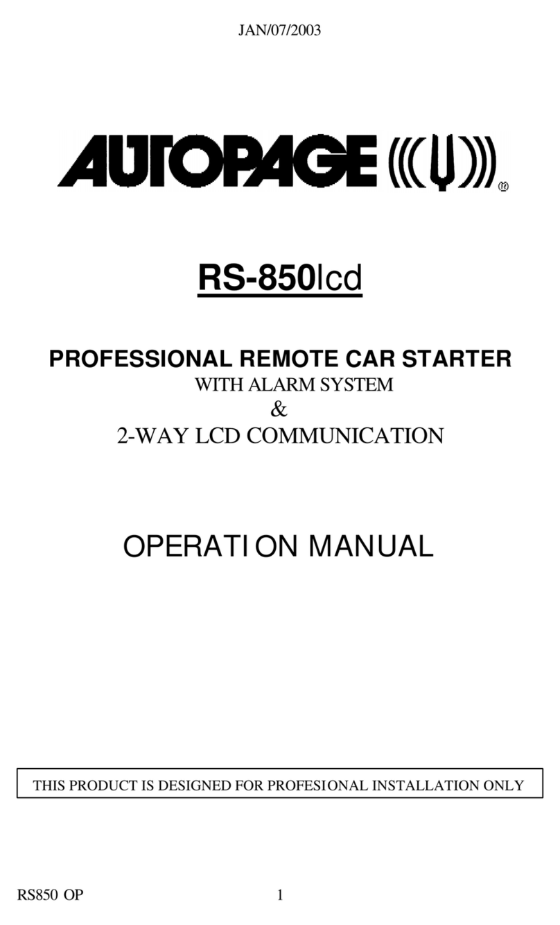Auto Page autopage RS-850lcd Operation manual