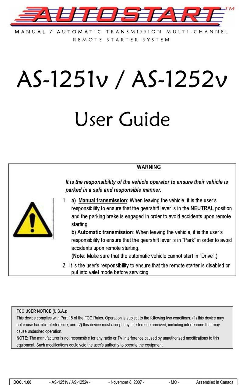 Autostart AS-1251V User manual
