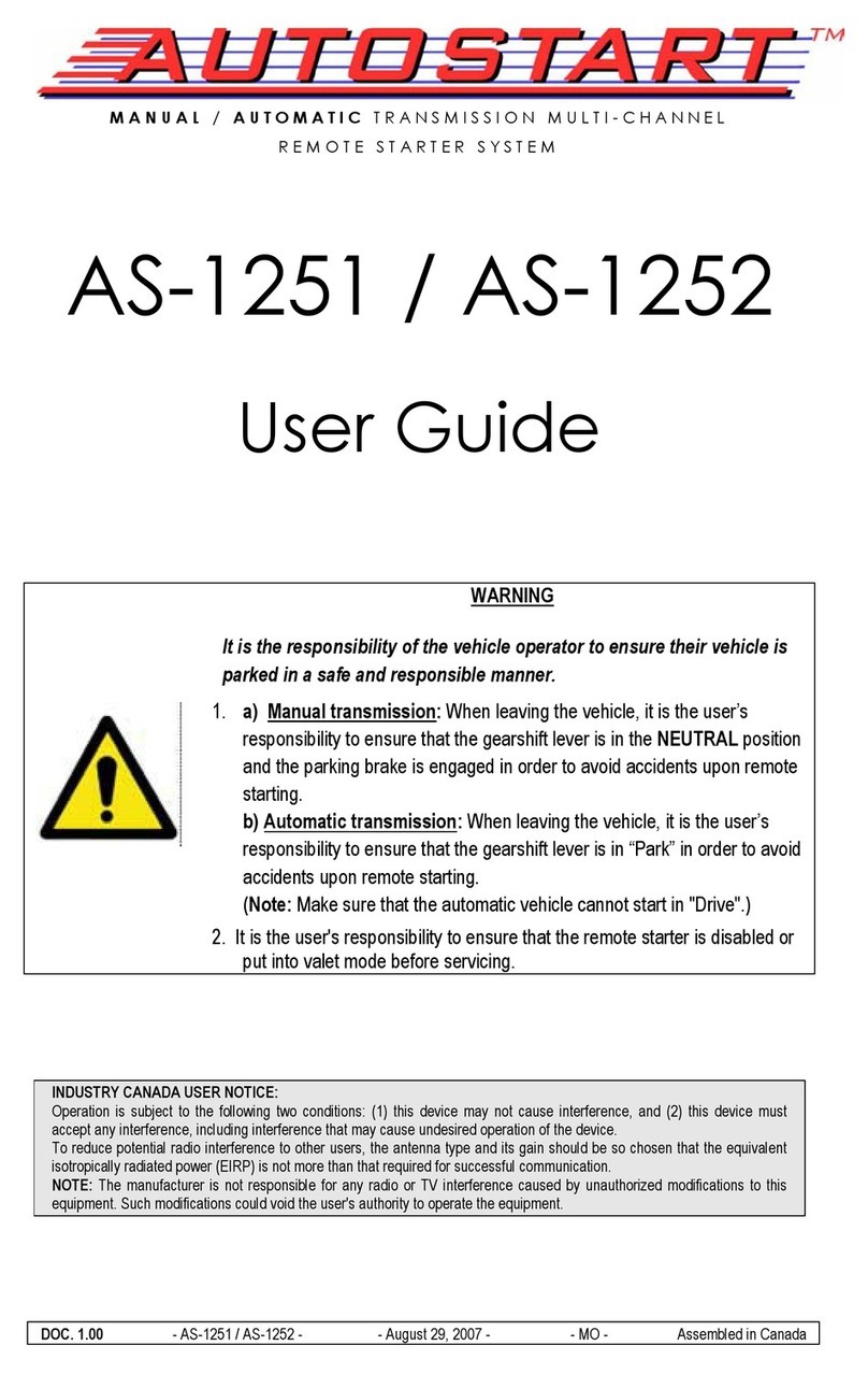 Autostart AS-1251 User manual