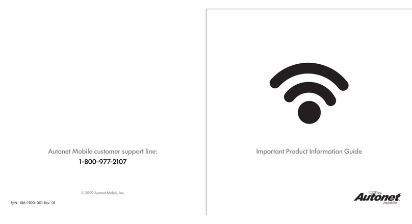 Autonet In-Car 186-1100-001 Important product information guide