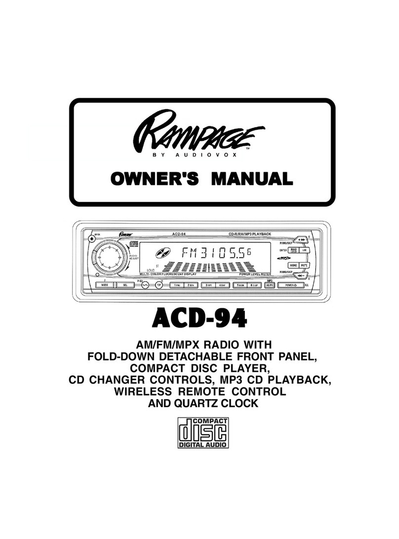 Audiovox Rampage ACD-94 User manual