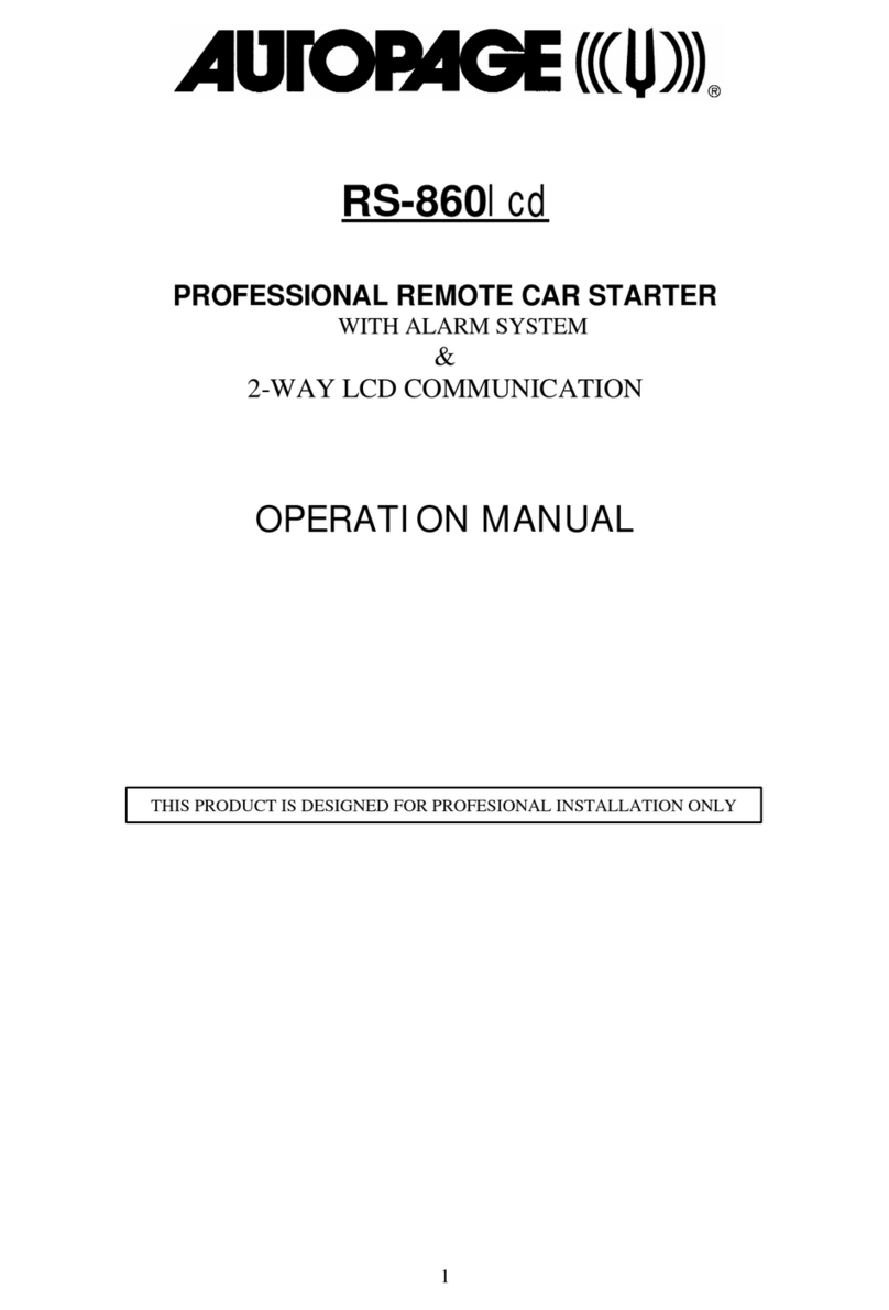 Auto Page RS-8601cd Operation manual