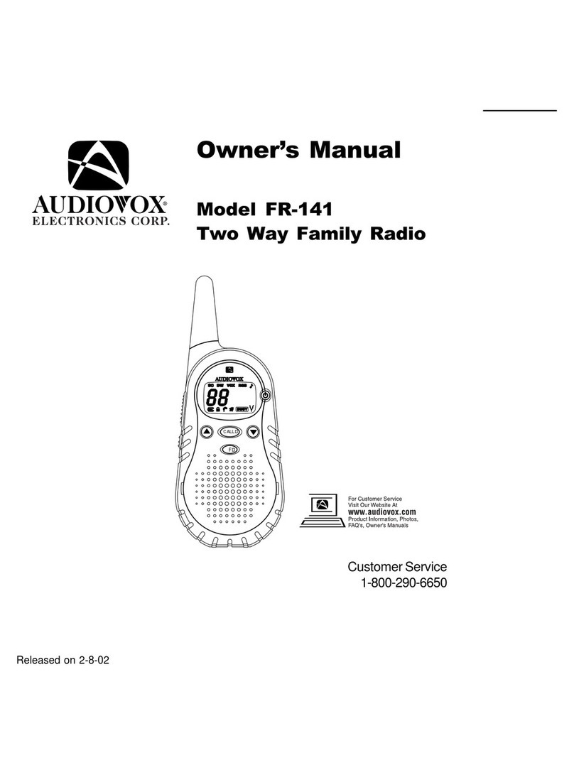 Audiovox R-141 owner's manual