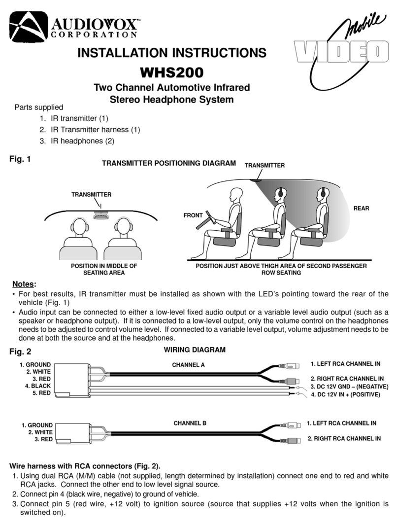 Audiovox WHS200 User manual