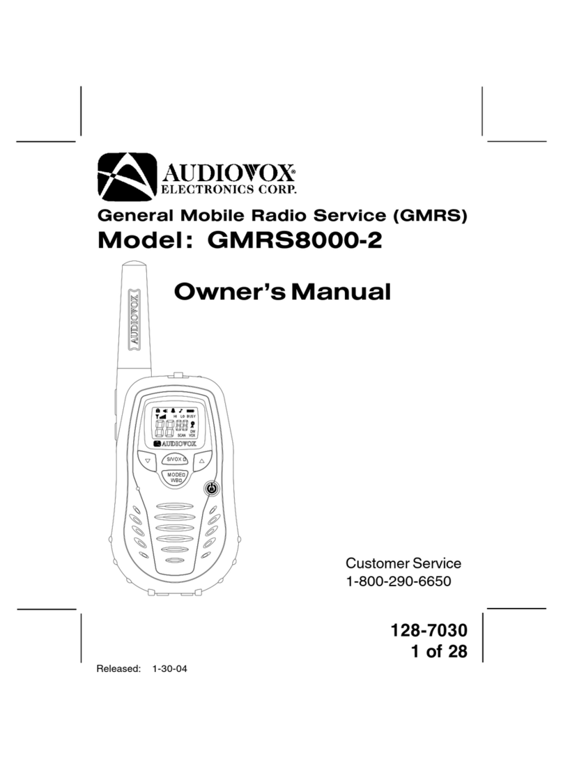 Audiovox GMRS8000-2 owner's manual