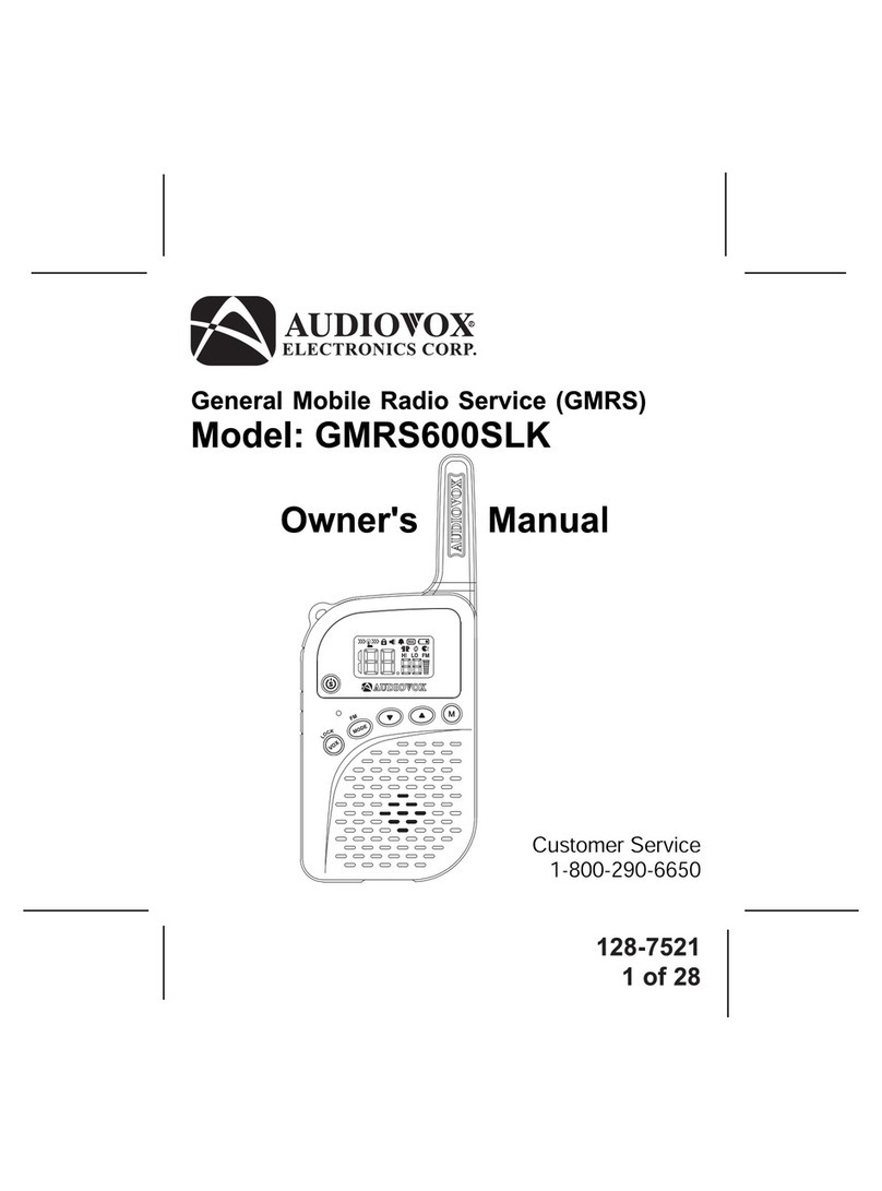 Audiovox GMRS600SLK User manual