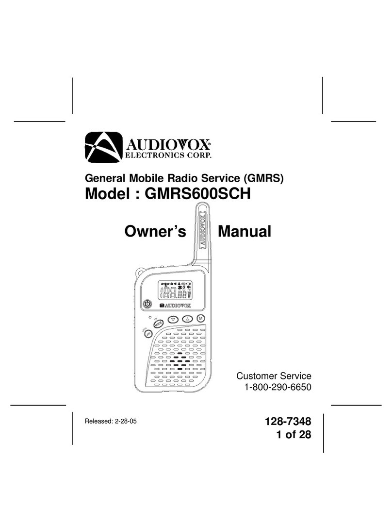 Audiovox GMRS600SCH User manual