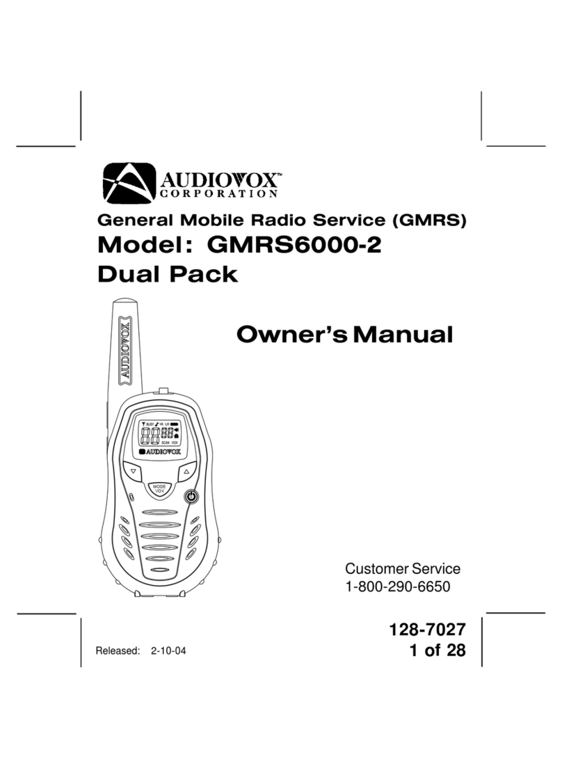 Audiovox GMRS6000-2 User manual