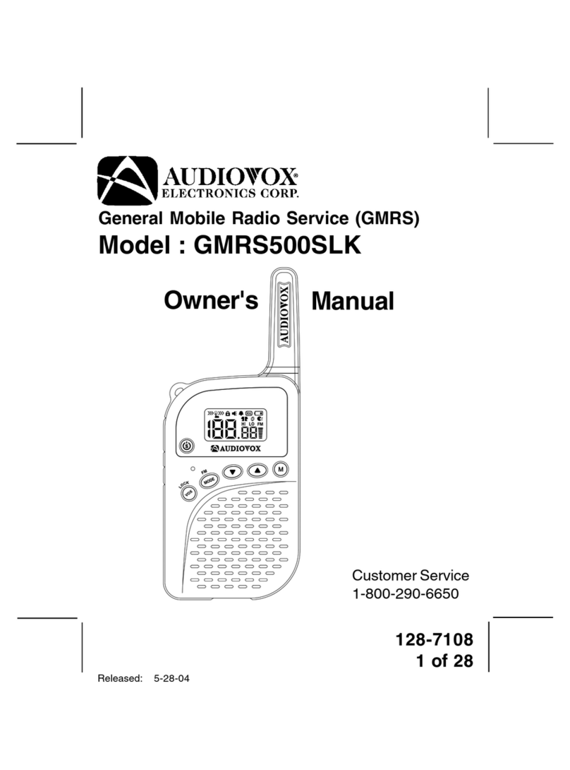 Audiovox GMRS500SLK owner's manual