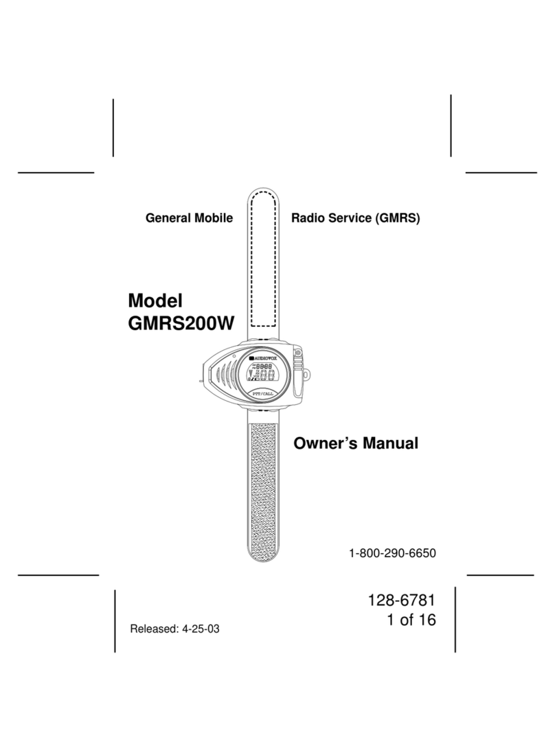 Audiovox GMRS200W User manual