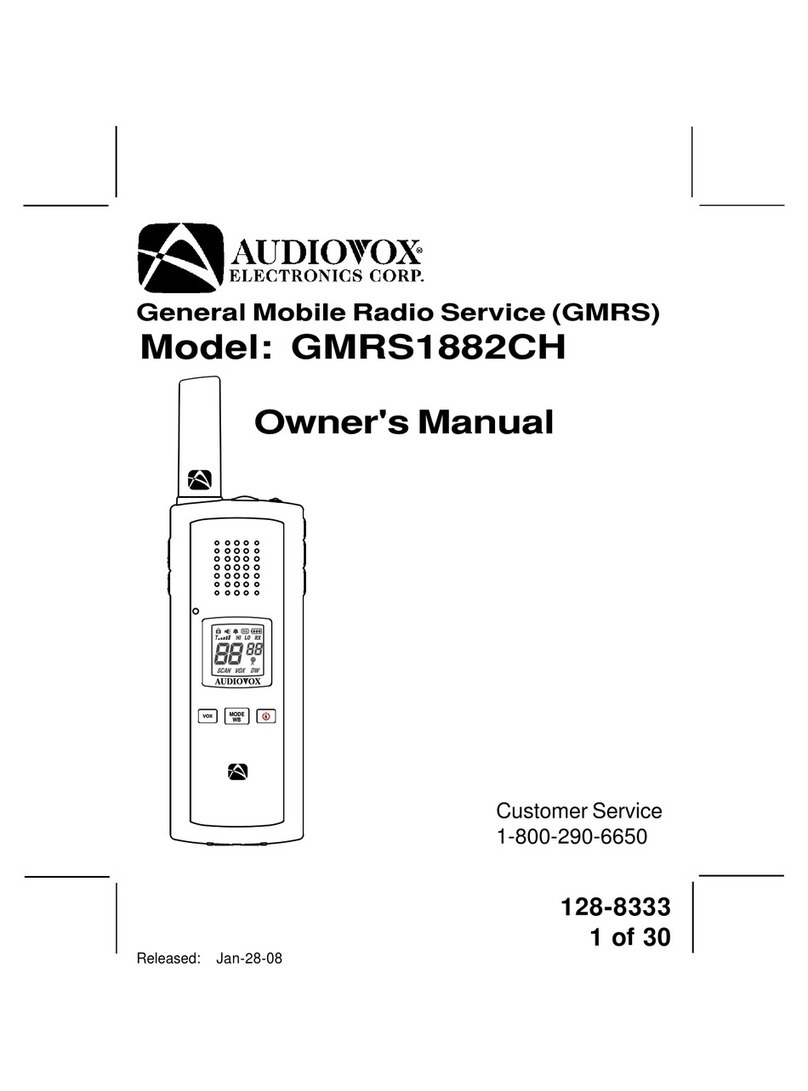 Audiovox GMRS1882CH user manual