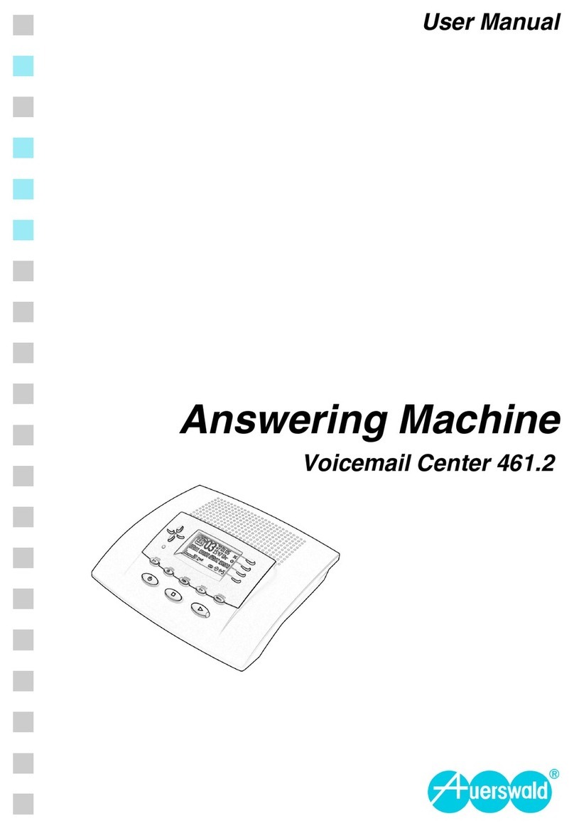Auerswald VOICEMAIL CENTER 461.2 user manual Auerswald VOICEMAIL CENTER 461.2 user manual