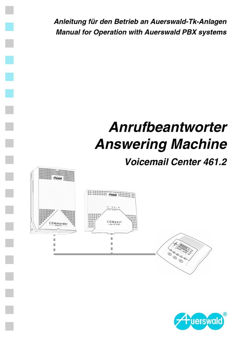 Auerswald VOICEMAIL CENTER 461.2 Operation manual