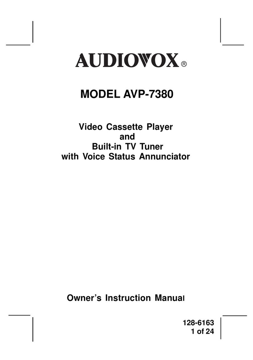 Audiovox AVP7380 - AVP 7380 - VCP Setup guide