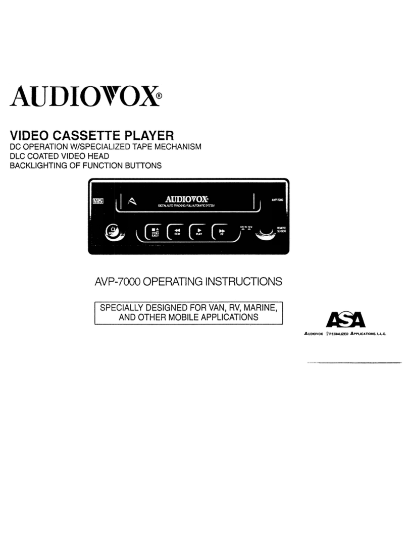 Audiovox AVP-7000 User manual