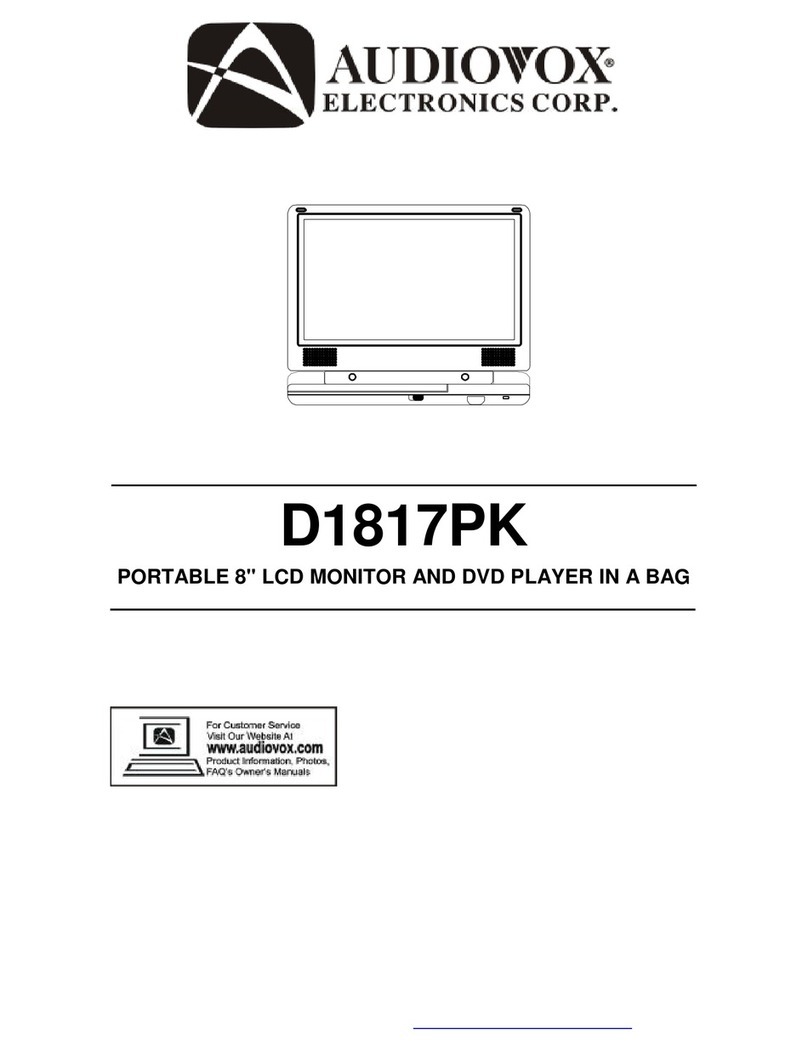Audiovox D1817PK - DVD Player - 8 instruction manual