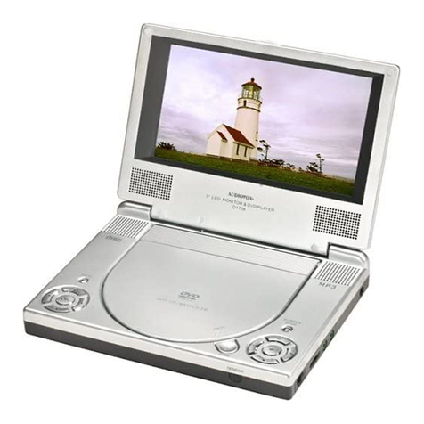 Audiovox D1708 - DVD Player - 7 User manual Audiovox D1708 - DVD Player - 7 User manual