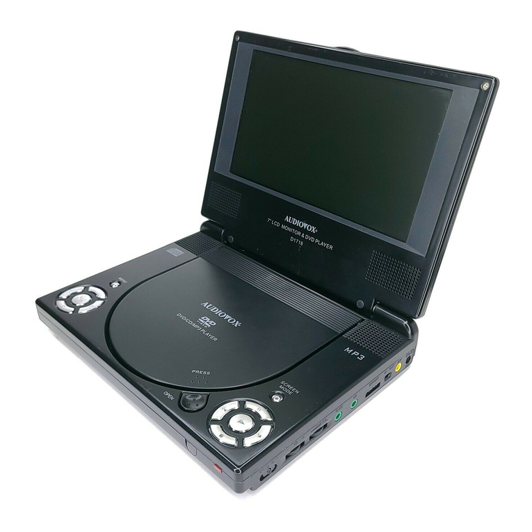 Audiovox D1718 - DVD Player - 7 User manual