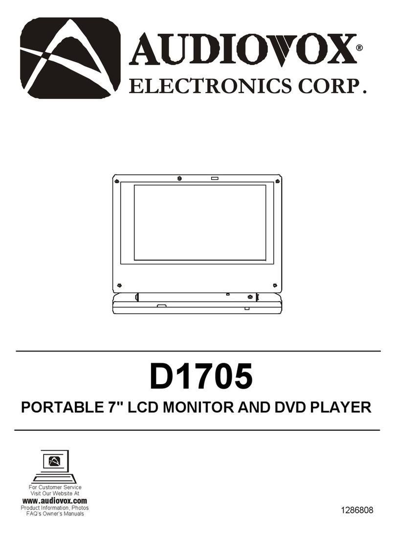 Audiovox D1705 User manual Audiovox D1705 User manual