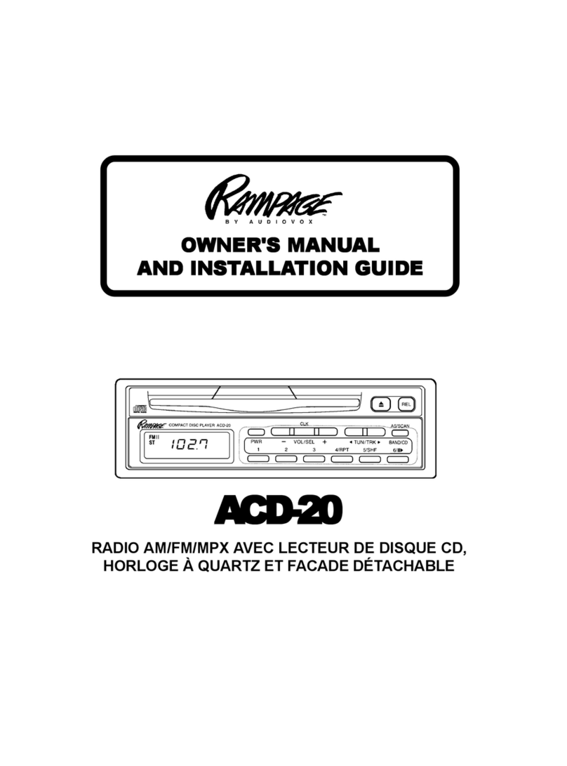 Rampage Rampage ACD-20 Owner's manual and installation