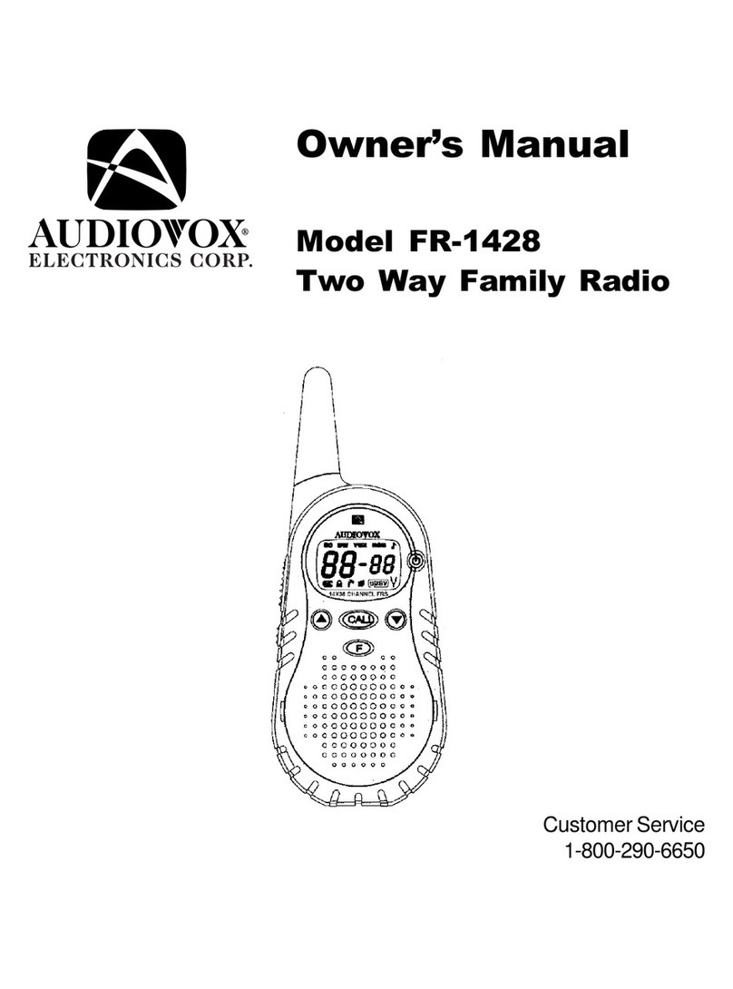 Audiovox FR-142B User manual