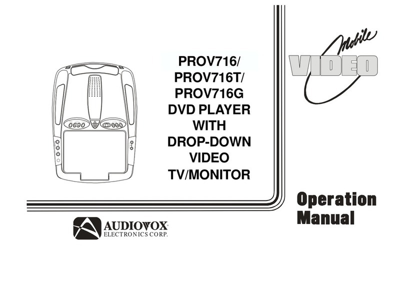 Audiovox PROV716 User manual Audiovox PROV716 User manual