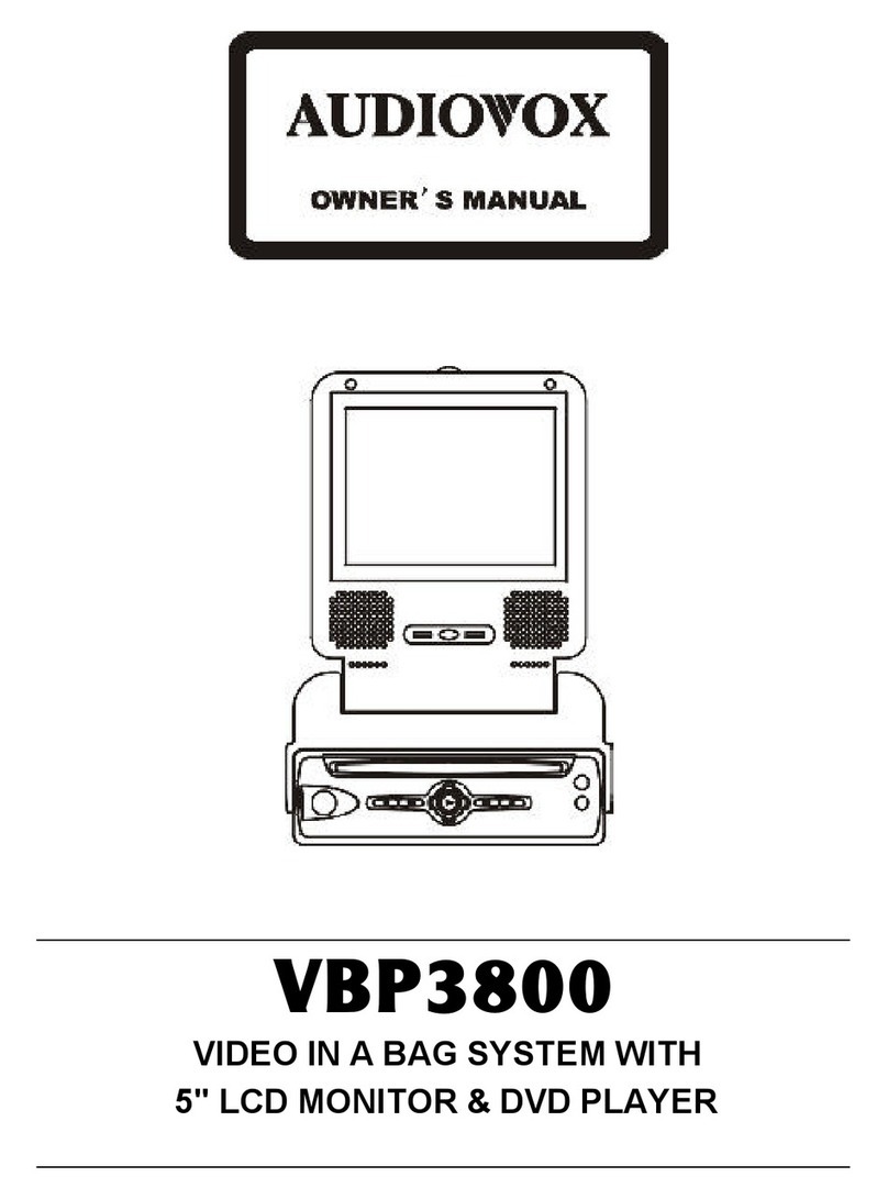 Audiovox VBP3800 User manual Audiovox VBP3800 User manual