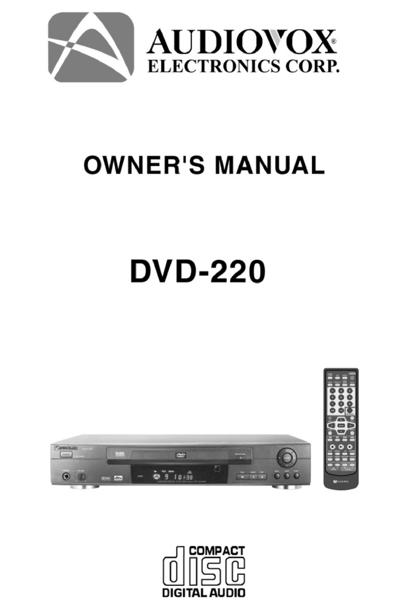 Audiovox DVD-220 User manual