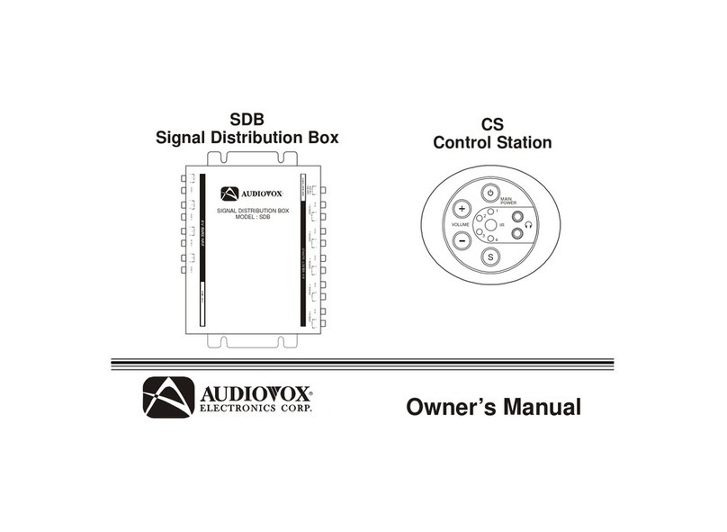 Audiovox SDB owner's manual