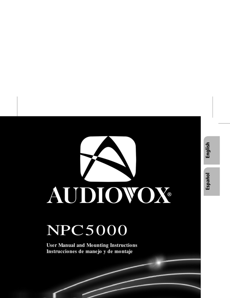 Audiovox NPC5000 User manual Audiovox NPC5000 User manual