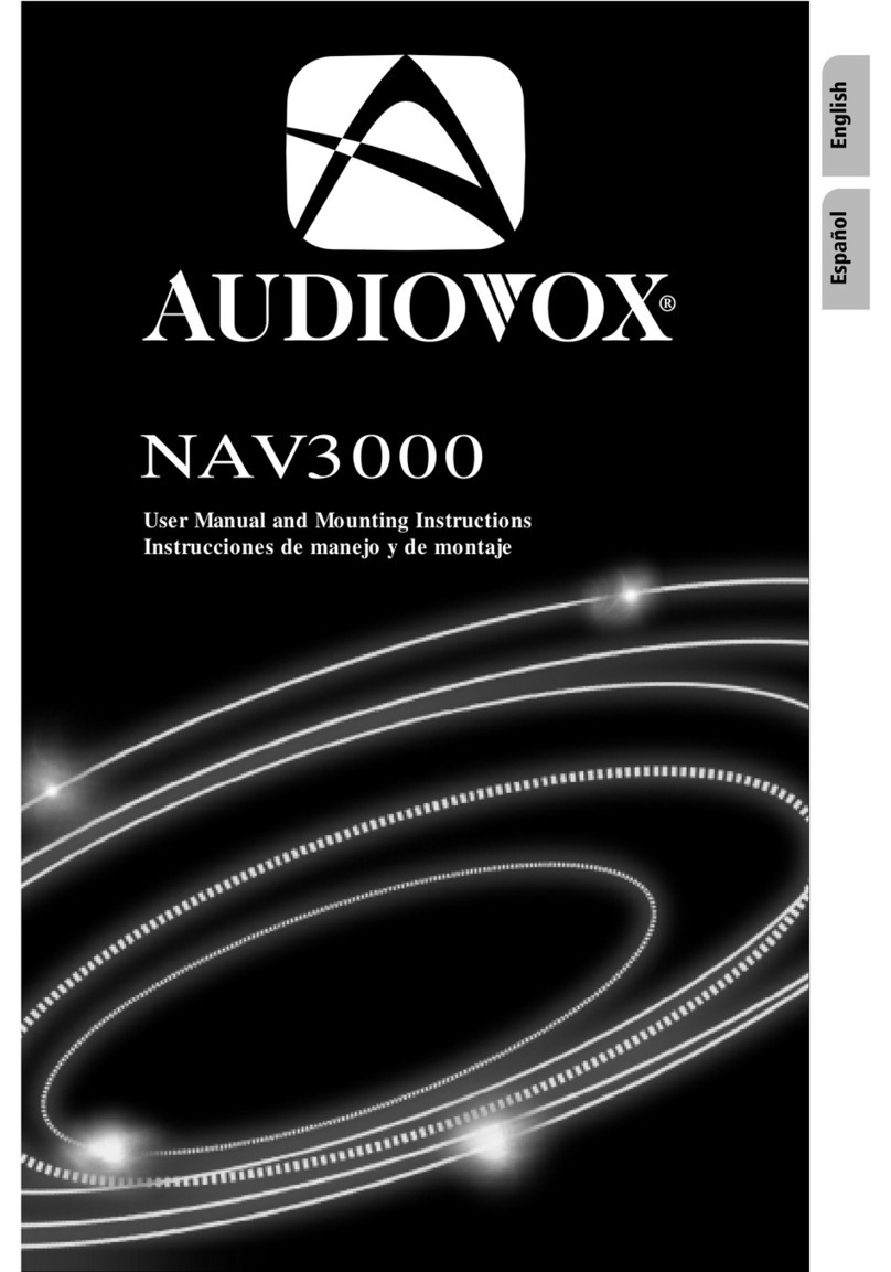 Audiovox NAV3000 User Manual and Mounting Instructions