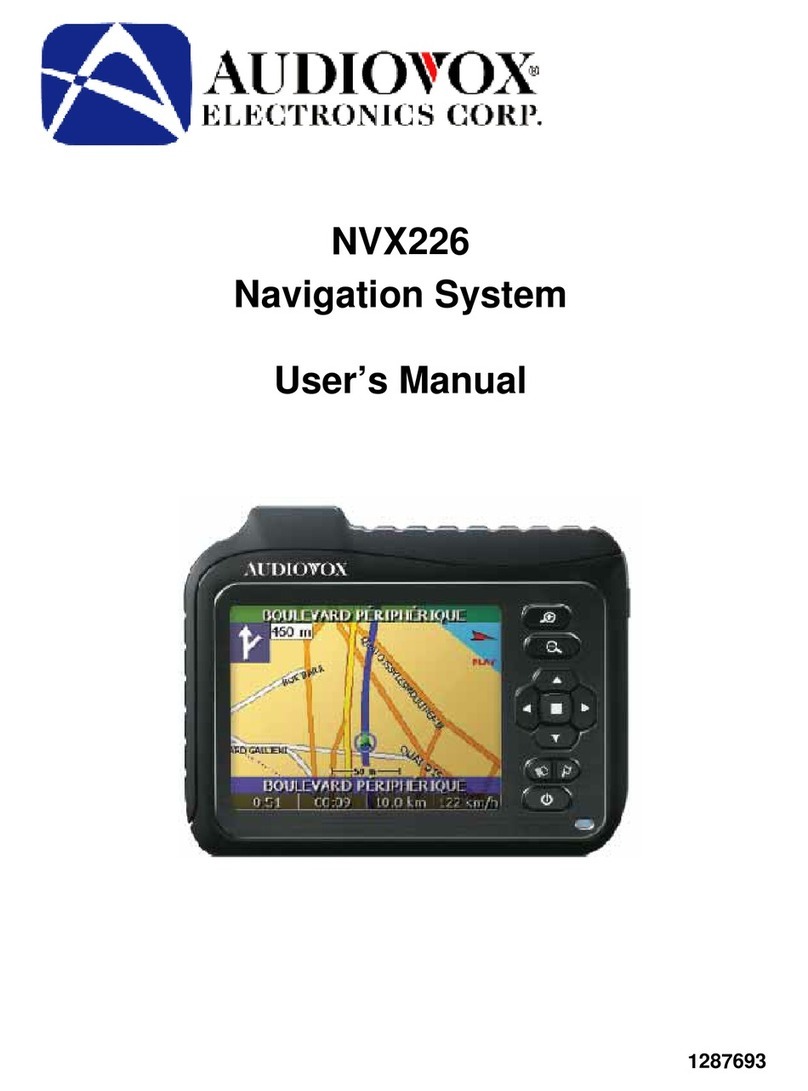 Audiovox NVX226 User manual Audiovox NVX226 User manual