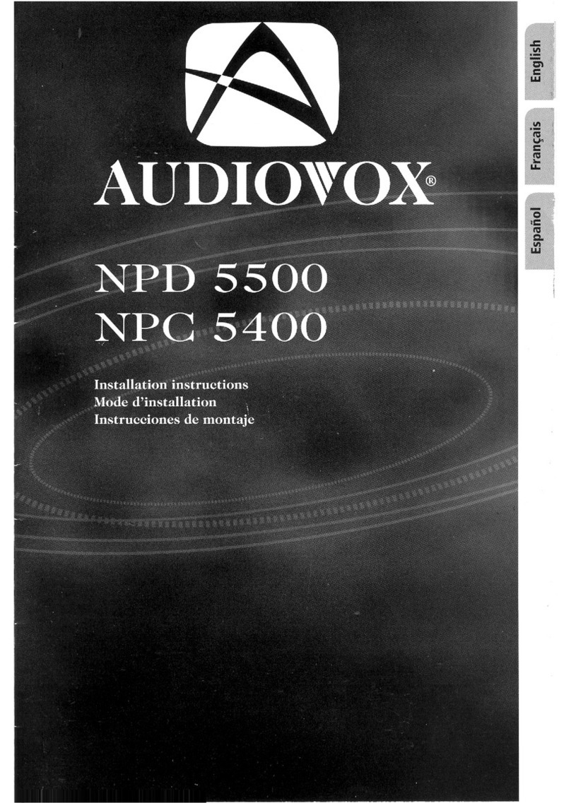 Audiovox NPD5500 - Navigation System - in-dash User manual Audiovox NPD5500 - Navigation System - in-dash User manual