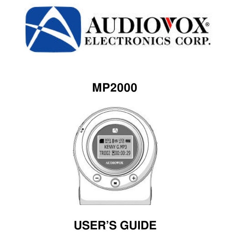Audiovox MP2000 user guide