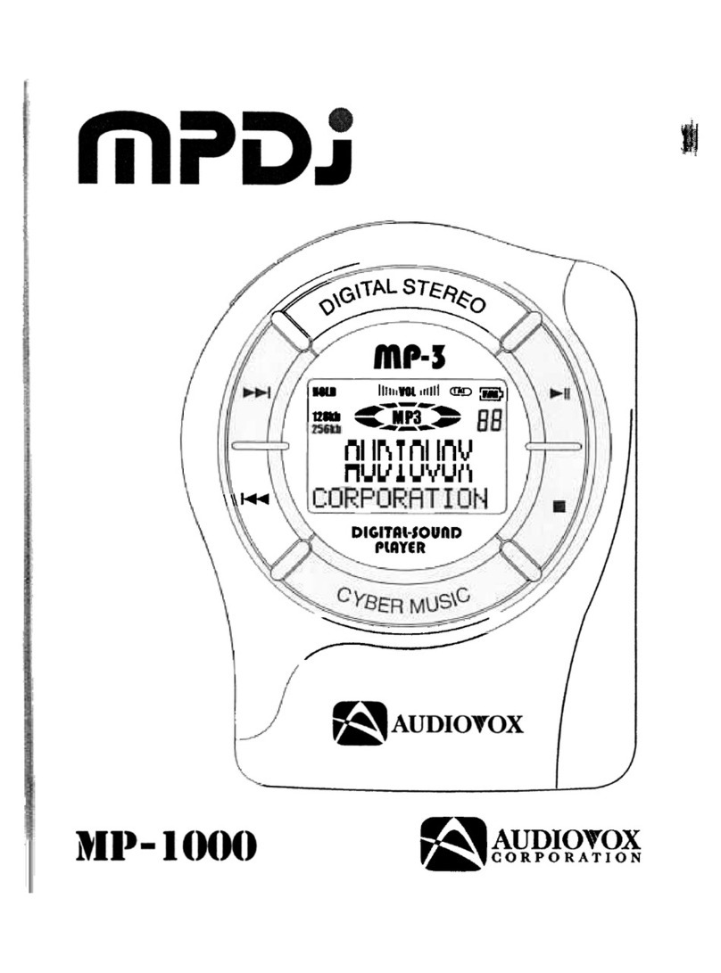 Audiovox MPDJ MP-1000 User manual