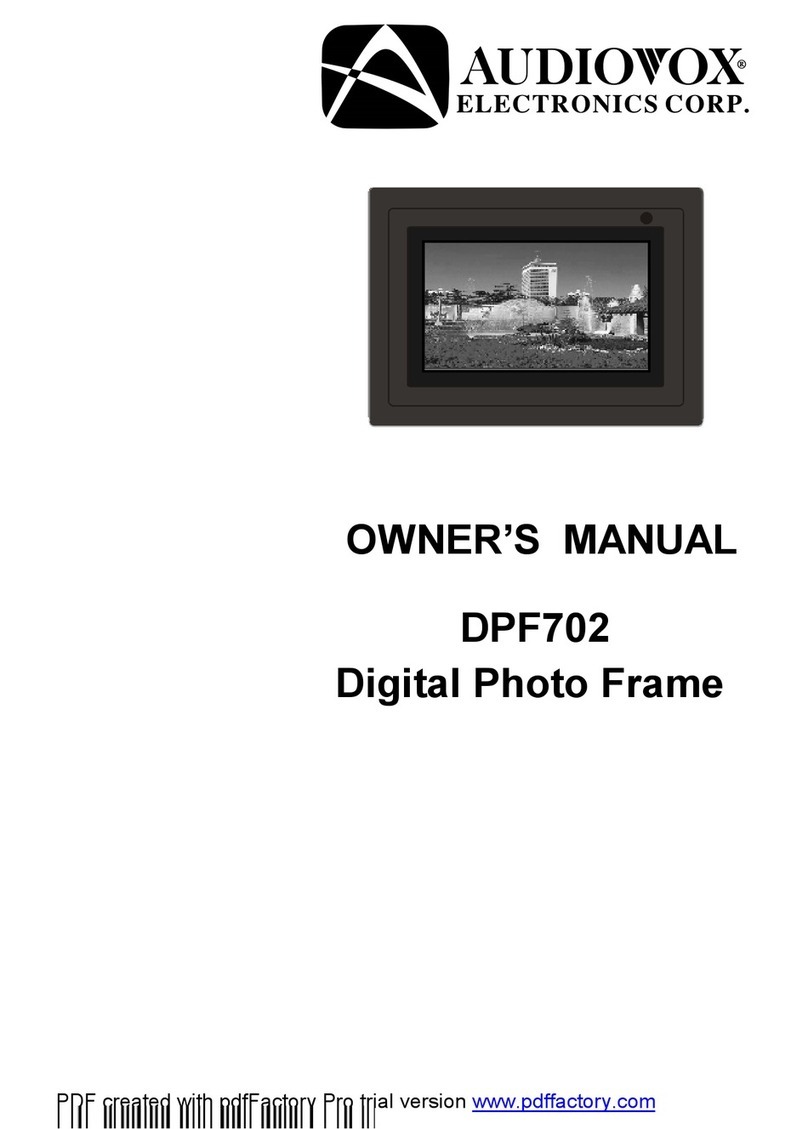 Audiovox DPF702 - Digital Photo Frame owner's manual