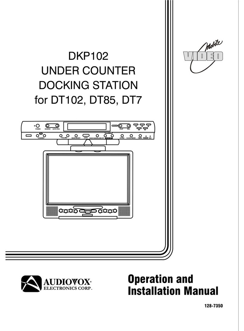 Audiovox DKP102 Operation and installation manual