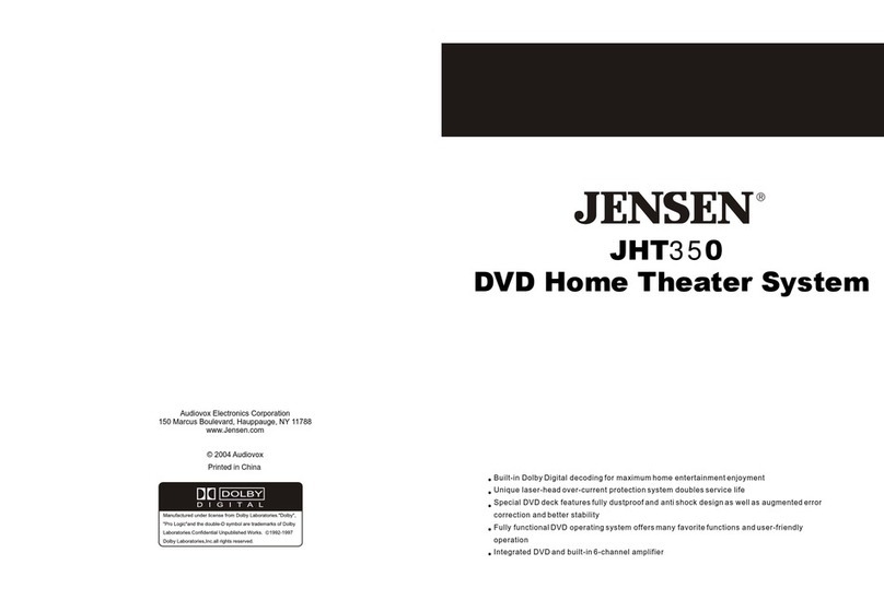 Audiovox Jensen JHT350 User manual